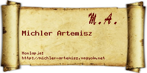 Michler Artemisz névjegykártya